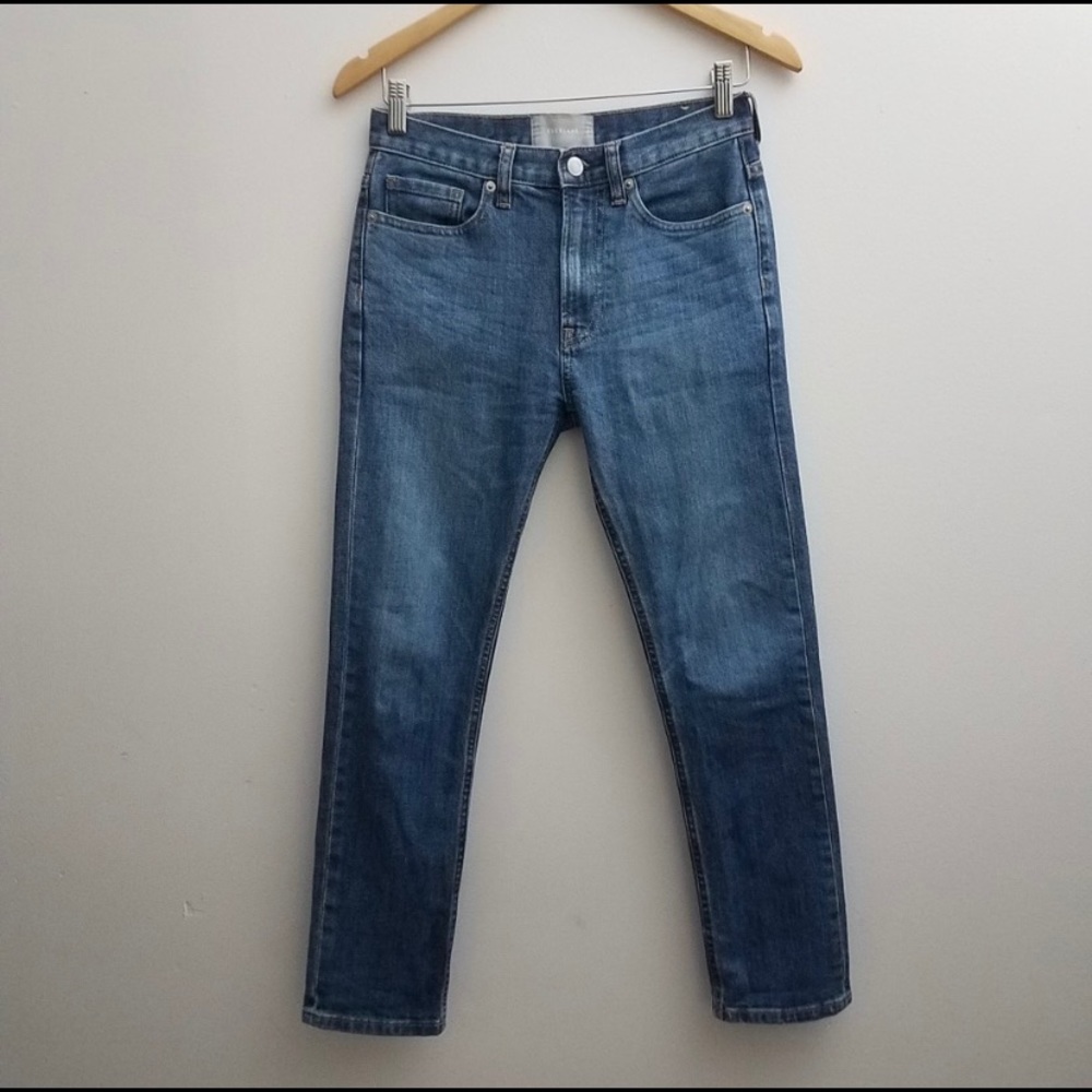 Everlane Blue Jeans Slim Capri Crop High Waist 24